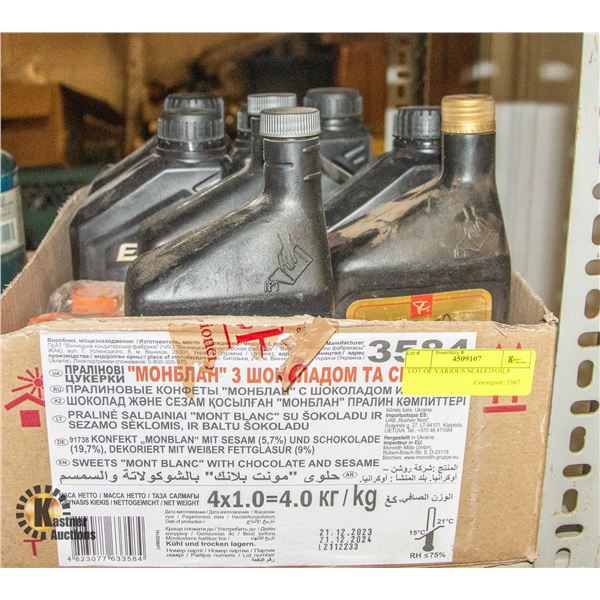 LOT OF VARIOUS SEALED OILS