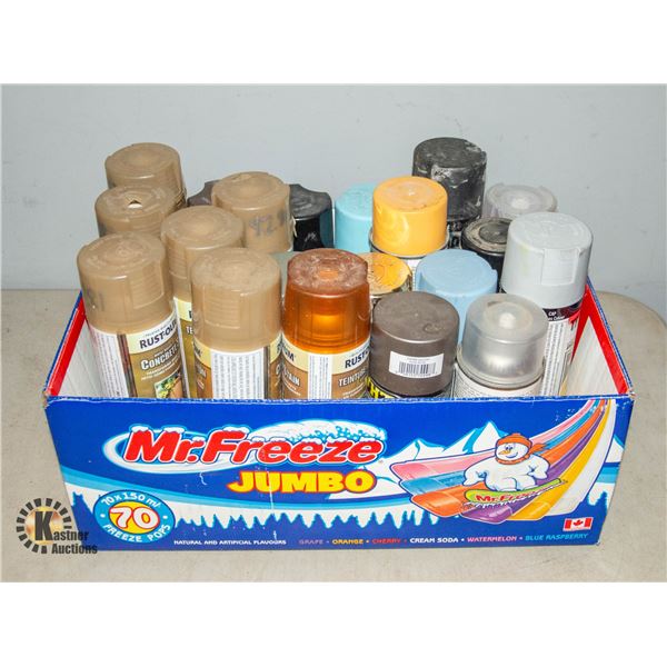 LARGE BOX OF SPRAY PAINT *NO SHIPPING*