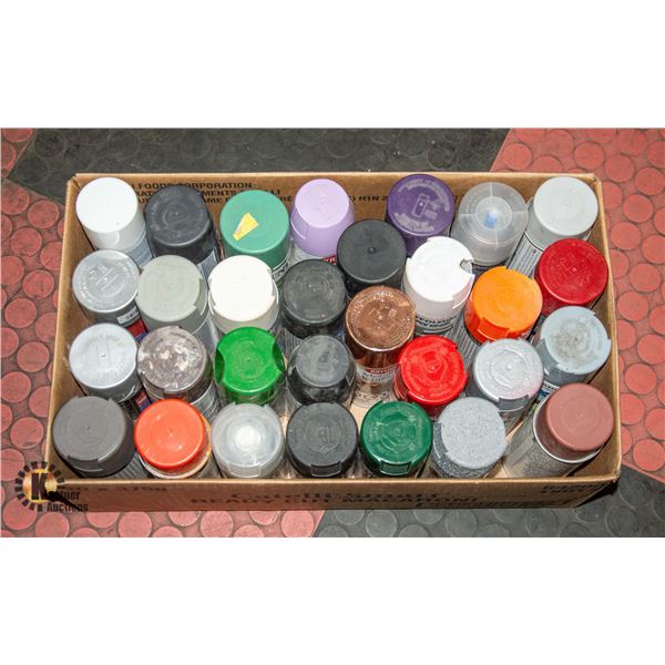 BOX OF SPRAY PAINT *NO SHIPPING*
