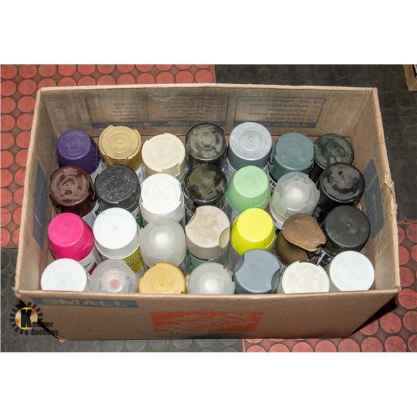 BOX OF SPRAY PAINT *NO SHIPPING*