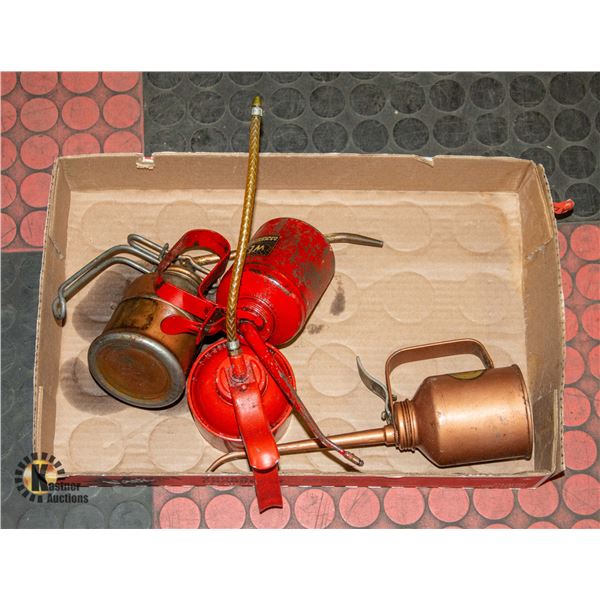 LARGE LOT OF VINTAGE OIL TINS