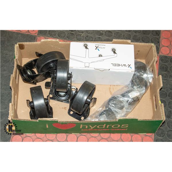 LOT OF COASTER WHEELS (HEAVY & LIGHT DUTY)