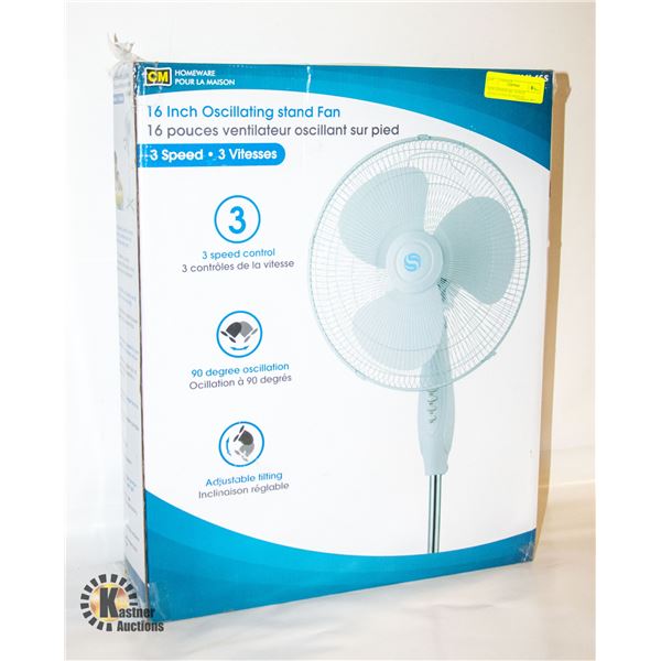 NEW HOMEWARE 16 INCH OCSILLATING STAND FAN
