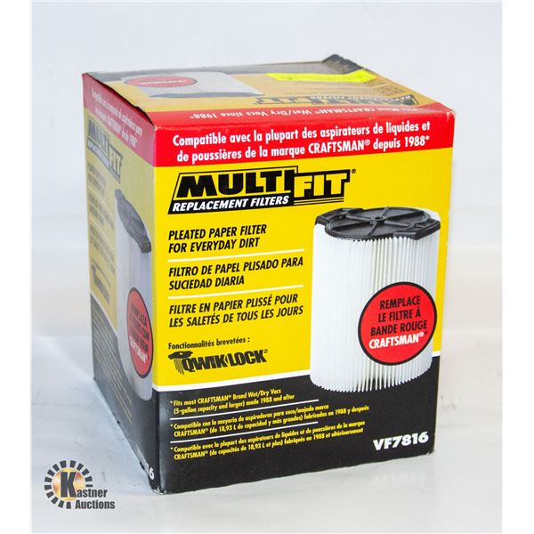 MULTI FIT REPLACEMENT PAPER FILTER