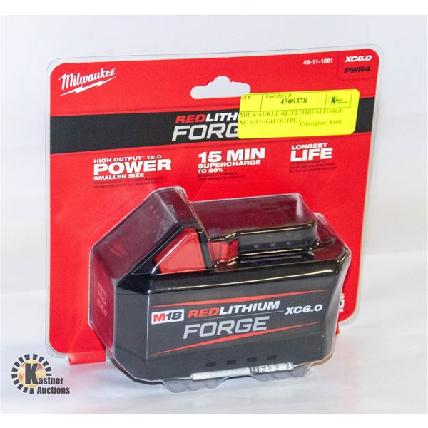 MILWAUKEE RED LITHIUM FORGE XC 6.0 HIGH OUTPUT