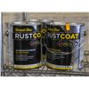 Image 1 : 3 CANS OF SEMIGLOSS WHITE RUST COAT 1 GAL PER CAN