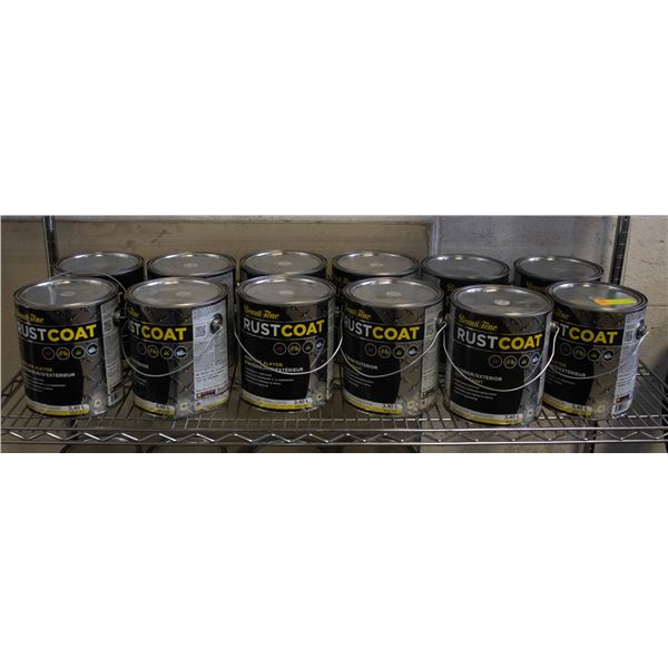 16 CANS OF SEMIGLOSS #663-03 MOCHA RUST COAT 1 GAL