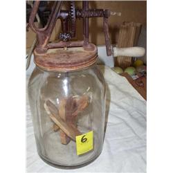1 Gallon Glass Butter Churn