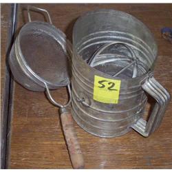 Flour Sifter & Drock Canning Strain