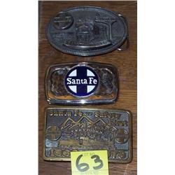 3 Santa Fe Belt Buckles