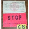 Image 1 : 1 Santa Fe "Stop" Safety Card