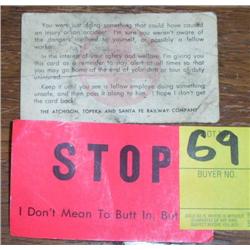 1 Santa Fe "Stop" Safety Card