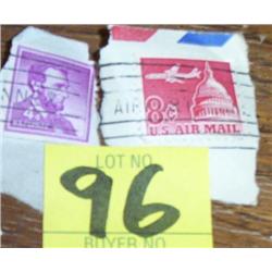 US Stamps-4 cent Lincoln & 8 cent Air Mail