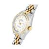 Image 3 : Rolex Ladies 18K Gold And Steel White Roman Diamond Bezel Hidden Clasp Datejust