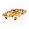 Image 5 : Vintage 14k Gold 2.4 ctw Diamond Sapphire Moonstone Oval Wreath Brooch Pendant