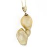Image 3 : Vintage 14K Yellow Gold Large Baroque Pearl Solitaire Pendant 18" Chain Necklace