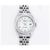Image 2 : Rolex Ladies Quickset Stainless Steel White Arabic 26MM Date Wristwatch