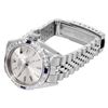 Image 4 : Rolex Ladies Stainless Steel Silver Index Diamond And Sapphire Date Wristwatch