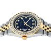 Image 8 : Rolex Mens Two Tone Black String 3CTW Channel Set Diamond Datejust Wristwatch 36