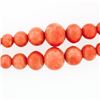 Image 8 : Vintage Graduated Dual Strand Salmon Coral Bead Necklace Etched 14k Gold Clasp