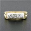 Image 2 : Antique Edwardian 14k Gold & Silver 0.75 ctw Old Mine Diamond Wedding Band Ring
