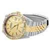 Image 7 : Rolex Mens Two Tone Champagne Index Dial 18K Yellow Gold Pyramid Diamond Bezel W