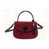 Image 2 : Gucci Burgandy Maroon Velvet Top Handle Bag