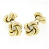 Image 5 : Men's 14k Yellow Gold 0.10 ctw Diamond Polished Love Knot Reversible Cuff Links