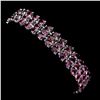 Image 1 : Natural African Pink Rhodolite Garnet Bracelet