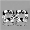 Image 1 : Natural Cushion White Topaz Pair 11.00 MM - {Flawless-VVS1}