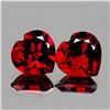 Image 1 : Natural Red Garnet Heart Pair  {Flawless-VVS1)