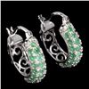 Image 1 : Natural Colombian Emerald Earrings