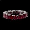 Image 1 : Natural Pigeon Blood Red Ruby Eternity Ring