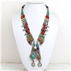 Image 1 : Tibet Natural Stone Tribal Queen Royal Necklace