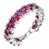 Image 1 : Natural Pink Rhodolite Garnet Eternity Ring