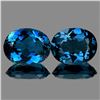 Image 1 : Natural Intense London Blue Topaz Pair 10.78 Cts {Flawless-VVS}