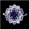 Image 1 : Natural Sapphire & Tanzanite Ring