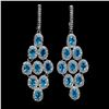 Image 1 : Natural Rare Brazil Blue Apatite Earrings