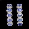 Image 1 : Natural Oval Tanzanite Earrings