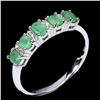 Image 1 : Natural Oval Colombian  Emerald Ring