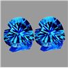Image 1 : Natural Swiss Blue Topaz Heart Pair [Flawless-VVS]
