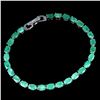 Image 1 : Natural Colombian Oval Green Emerald Bracelet