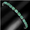 Image 2 : Natural Colombian Oval Green Emerald Bracelet