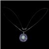 Image 3 : Natural White Opal &  Tanzanite Necklace