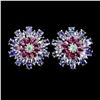 Image 1 : Natural Tanzanite Emerald Garnet EarRings