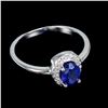 Image 2 : Natural  Oval Blue Sapphire Ring