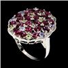 Image 1 : Natural Rhodolite Garnet & Tanzanite Ring