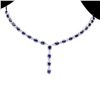 Image 1 : Natural Oval Blue Sapphire Necklace