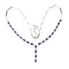Image 3 : Natural Oval Blue Sapphire Necklace