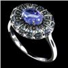 Image 2 : Natural Tanzanite &  Sapphire Ring